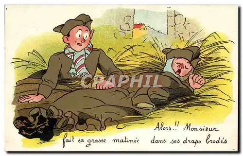 Militaria - Humour - Humoristiques - Illustration - Cartes postales