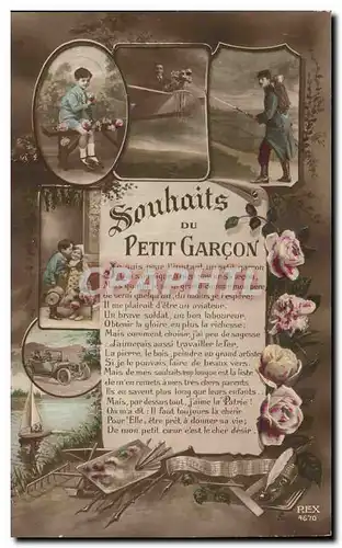 Militaria - Souhaits du Petit Garcon - Cartes postales