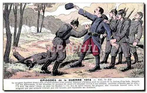 Militaria - Humour - Humoristiques - Illustration - Episodes de la Guerre 1914 - Cartes postales