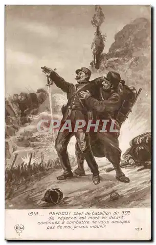 Militaria - Illustration - Fantaisie - Chef de Bataillon - Penicot - Ansichtskarte AK