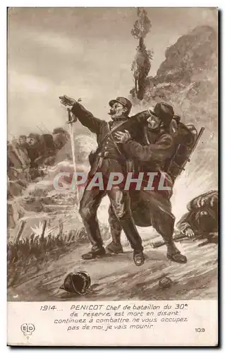 Militaria - Illustration - Fantaisie - Chef de Bataillon - Penicot - Cartes postales