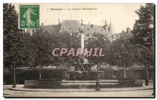 Valence - La Fontaine Monumentale - Ansichtskarte AK