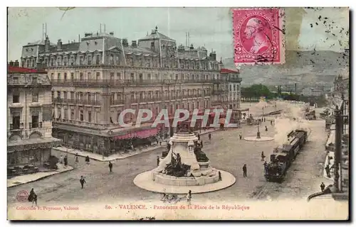 Valence - La Place de la Republique Train - Cartes postales