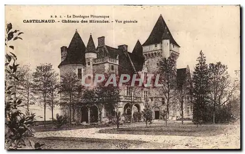 Castelnaud - Chateau des Mirandes - Vue Generale - Cartes postales