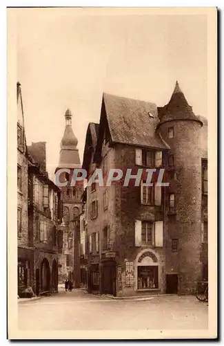 Sarlat - Anciennes Maisons de la rue Foy et Cathedrale - Cartes postales