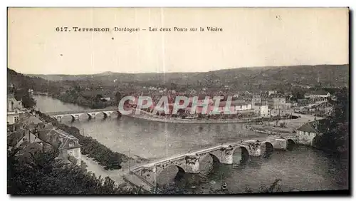 Terrasson - Les Deux Ponts sur la Vezere - Cartes postales