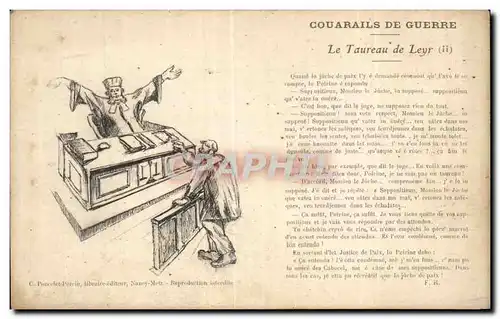 Cartes postales Militaria Couarails of war the bull of Leyr Judges Lawyer
