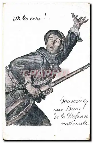 Cartes postales Fantaisie Militaria Souscrivez aux bons de la Defense nationale