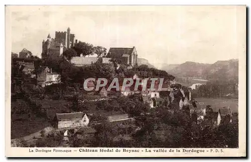 Chateau feodal de Beynac - La vallee de la Dordogne - Ansichtskarte AK