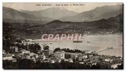Cartes postales Corse Corsica Ajaccio Dans le fond Le Monte Doro