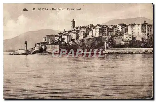 Moderne Karte Corse Corsica Bastia Entree du vieux port