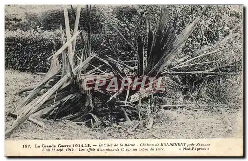 Cartes postales Militaria la grande guerre 1914 Bataille de la Marne Le chateau de Mondement pres Sezanne