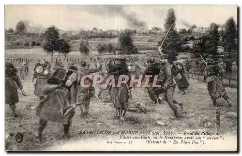 Cartes postales Militaria Bataille de la Marne Prise du village de Villers aux Vents ou le Kronprinz avait son t