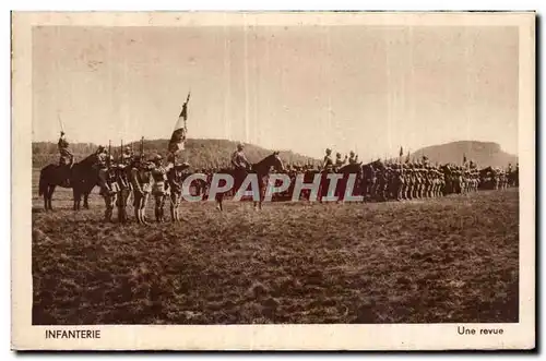 Cartes postales Militaria Infanterie Une revue