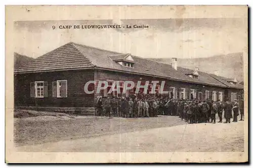 Cartes postales Militaria Camp de Ludwigswinkel La cantine