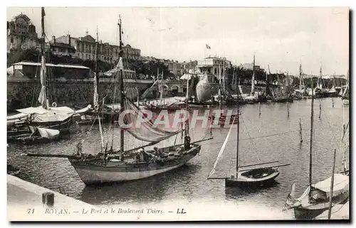 Royan - Le Port et le Boulevard Thiers - Ansichtskarte AK