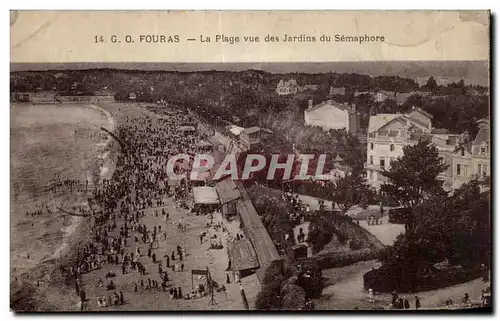 Fouras - La Plage vue des Jardins du Semaphore - Cartes postales