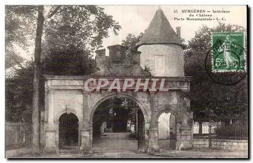 Surgeres - Interieur du Chateau Porte monumentale - Ansichtskarte AK