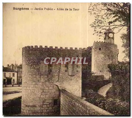 Surgeres - Le Jardin Public - Allee de la Tour - Ansichtskarte AK