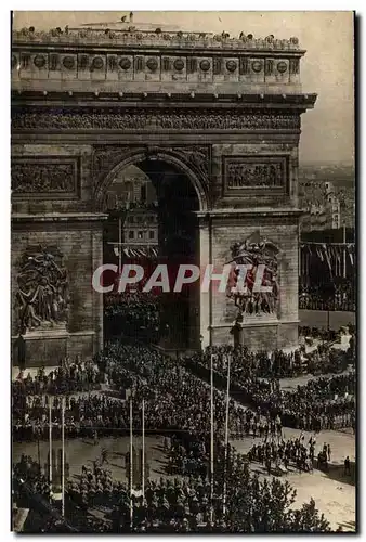 Cartes postales Militaria Paris Souvenir des fetes de la victoire 14 juillet 1919 Le defil Arc de triomphe