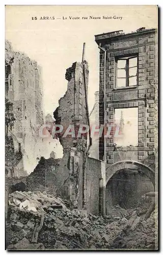 Cartes postales Militaria Arras La Voute rue Neuve Saint Gery