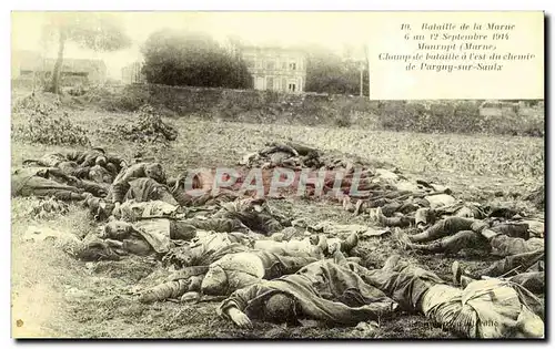 Cartes postales Militaria Bataille de la Marne Maurupt Champ de bataille a l Est du chemin de Pargny sur Saulx