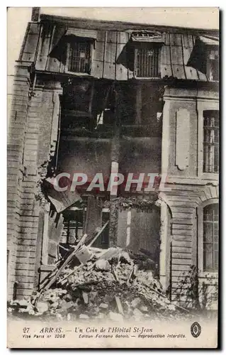 Cartes postales Militaria Guerre 1914 Arras Un coin de l hopital St Jean