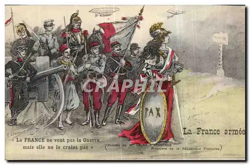 Cartes postales Militaria La France armee Pax