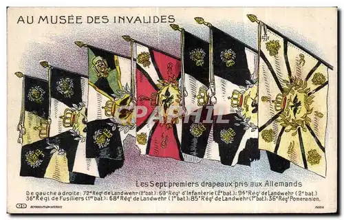 Ansichtskarte AK Militaria Paris Musee des Invalides Les sept premiers drapeaux pris aux Allemands