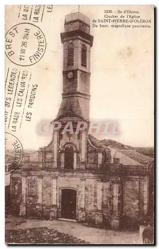 Cartes postales Ile d Oleron Clocher de l eglise de Saint Pierre d oleron Du haut magnifique panorama