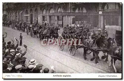 Cartes postales Militaria Guerre 1914 Artillerie anglaise