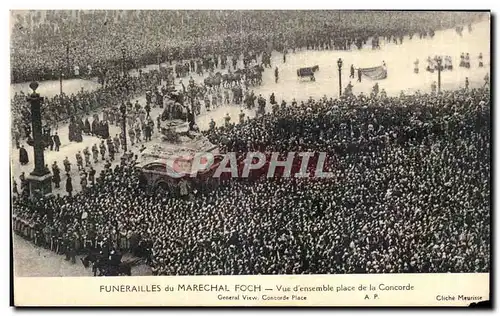 Ansichtskarte AK Militaria Guerre 1914 Funerailles du Marechal Foch Vue d ensemble place de la Concorde Paris