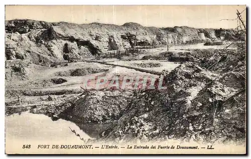 Cartes postales Militaria Guerre de 1914 Fort de Douaumont L entree