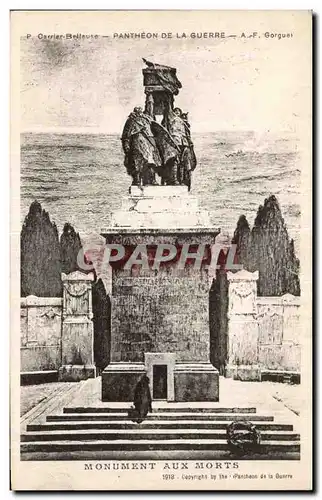 Cartes postales Militaria Guerre de 1914 Pantheon de la guerre Monument aux morts