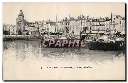 Ansichtskarte AK La Rochelle Station des bateaux des iles