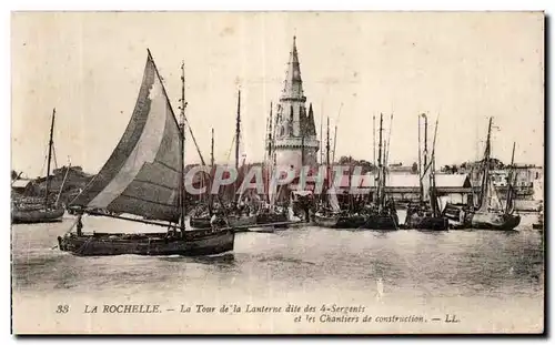 Cartes postales La Rochelle la tour de la lanterne dite des 4 sergents Bateaux