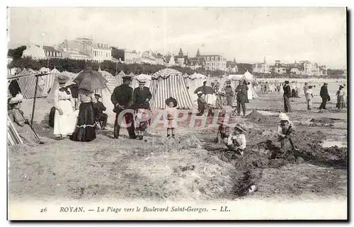 Ansichtskarte AK Royan La plage vers le boulevard St Georges