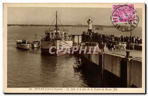 Cartes postales Royan La jetee et le bac de la pointe de Grave