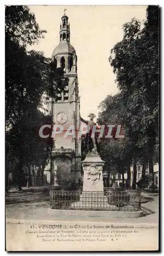 Cartes postales Vendome La statue de Rochambeau