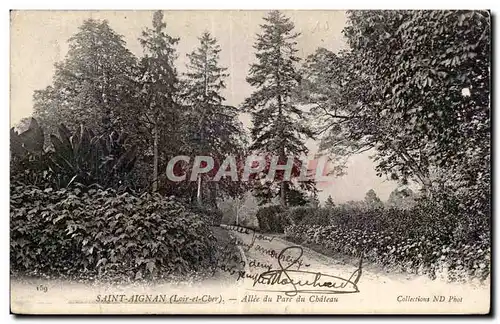 Cartes postales Saint Aignan Alee du parc du chateau