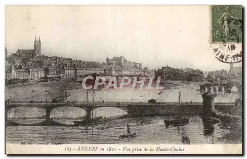 Cartes postales Angers en 1821 Vue prise de la Haute Chaine