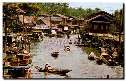 Moderne Karte thailand Thailande Vie of Klong or canal dwellers