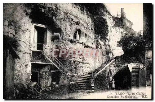 Cartes postales Troo Habitations troglodytes Escalier St Gabriel