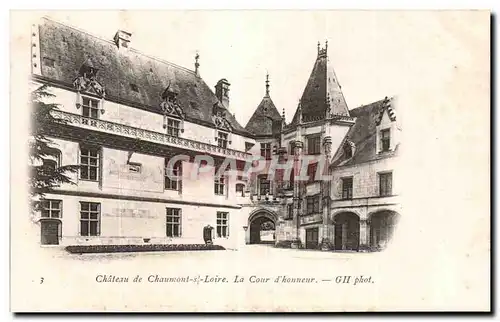 Cartes postales Chateau de Chaumont sur Loire La cour d honneur