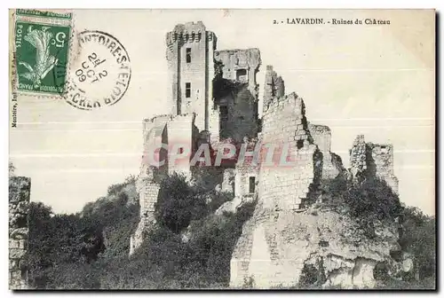Ansichtskarte AK Lavardin Ruines du Chateau