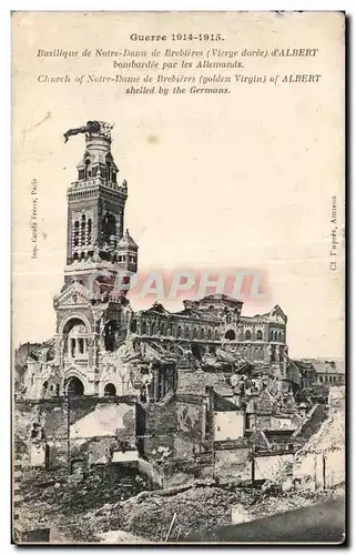 Ansichtskarte AK Militaria Basilique de Notre Dame de Brebieres d Albert bombardee par les allemands