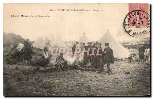 Ansichtskarte AK Militaria Camp de Chalons Au bivouac