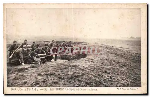 Cartes postales Militaria Sur le front Compagnie de mitrailleurs