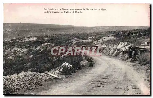 Cartes postales Militaria Le ravin de la Dame surnomme le ravin de la mort