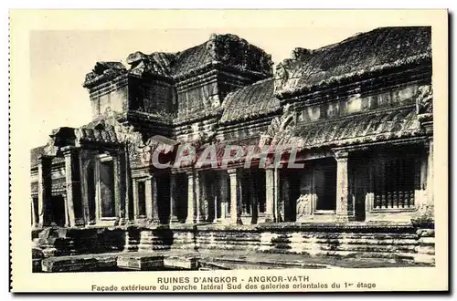 Ansichtskarte AK Cambodge Ruines d Angkor Angkor Vath Facade exterieure